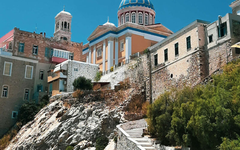 Neoclassical architecture in Syros Cyclades off the beaten path, hidden Cyclades islands